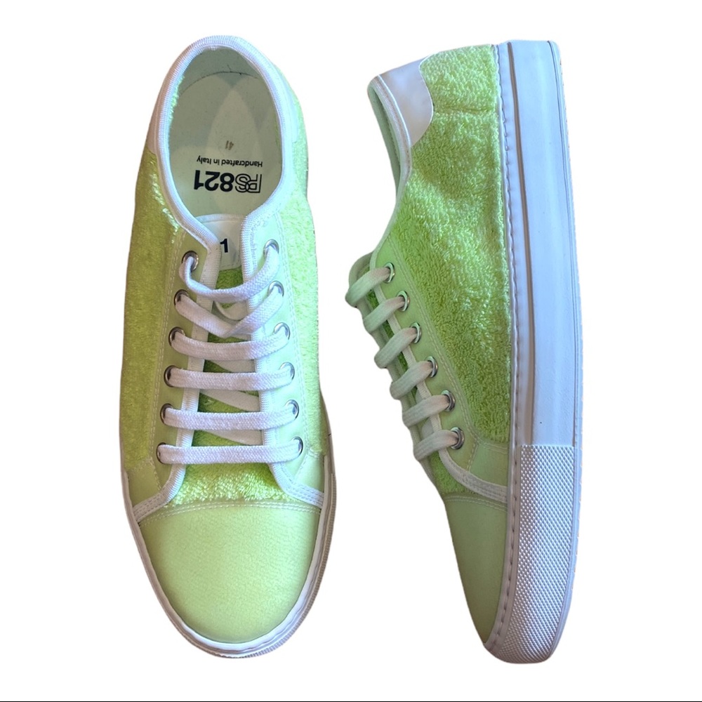 LIMITED EDITION PS821 Neon Yellow Low Top Sneakers (41)